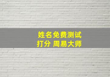 姓名免费测试打分 周易大师